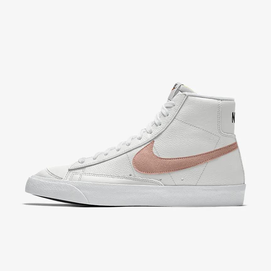 Giày Nike Blazer Mid '77 By You Nữ  Trắng Hồng